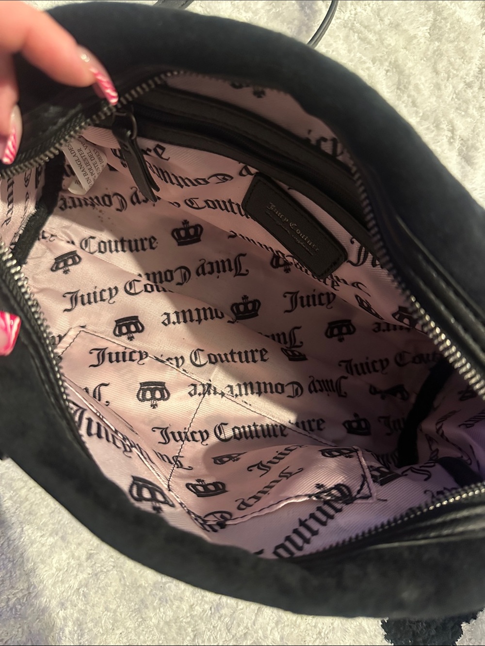 JUICY Black Embroidered Crest Satchel - Picture 2 of 2